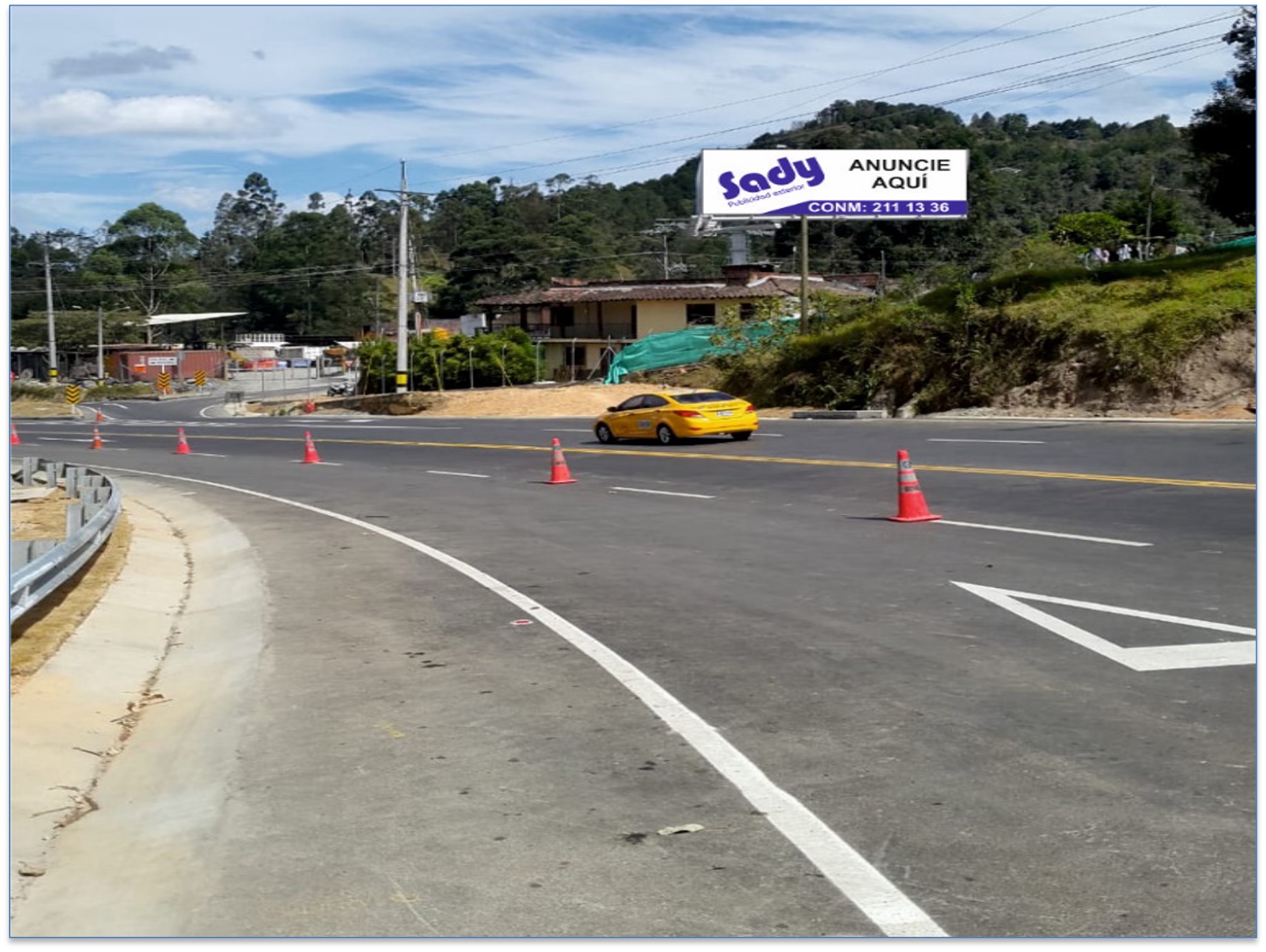 Valla TIPO petrolera con Iluminación