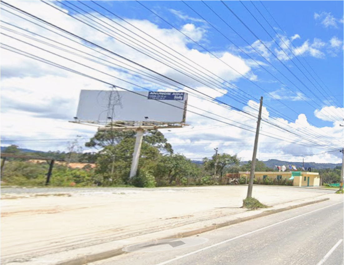 Valla tipo petrolera doble cara en Vía Guarne