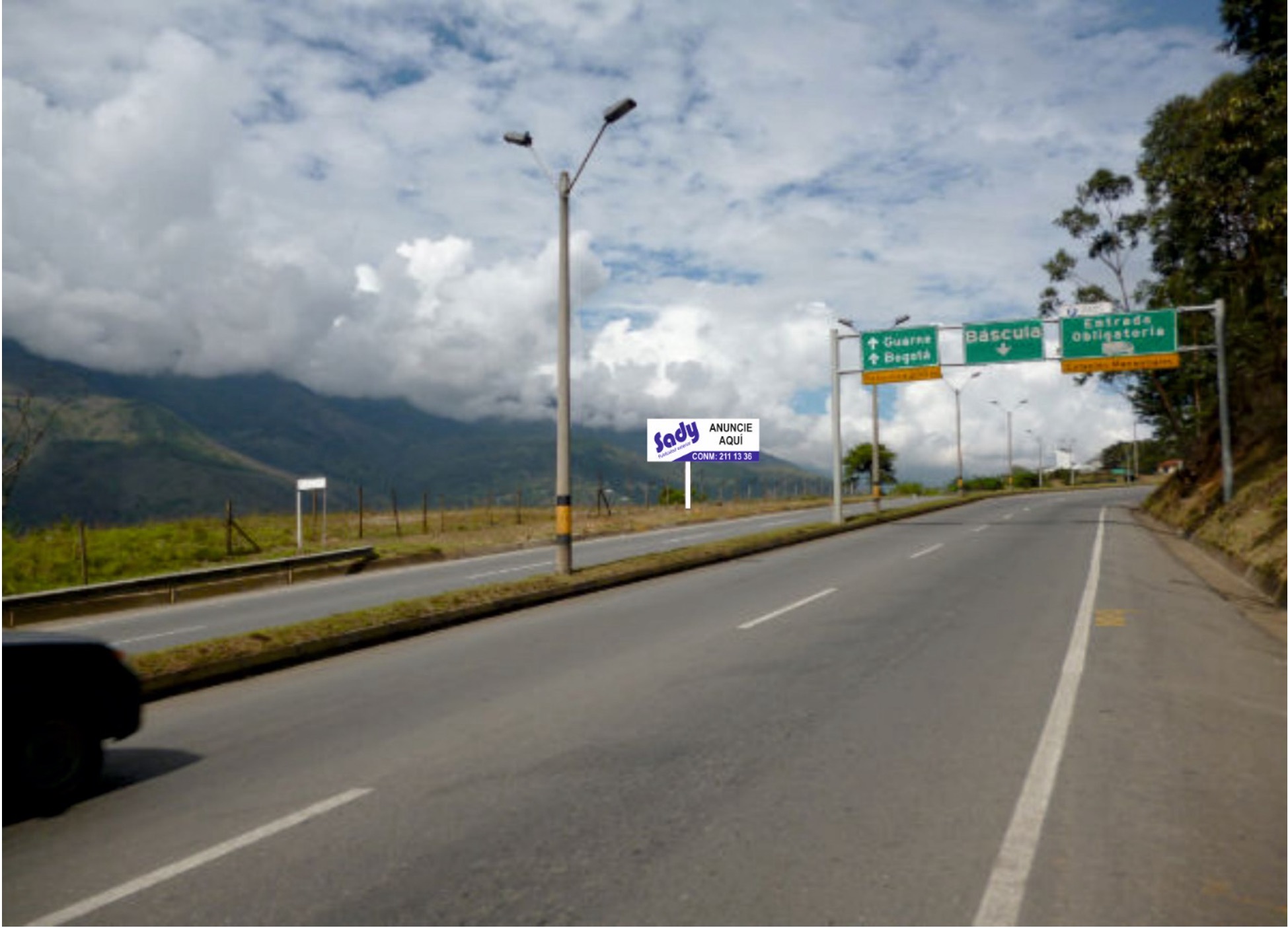 Valla tipo petrolera en Autopista Medellín – Bogotá