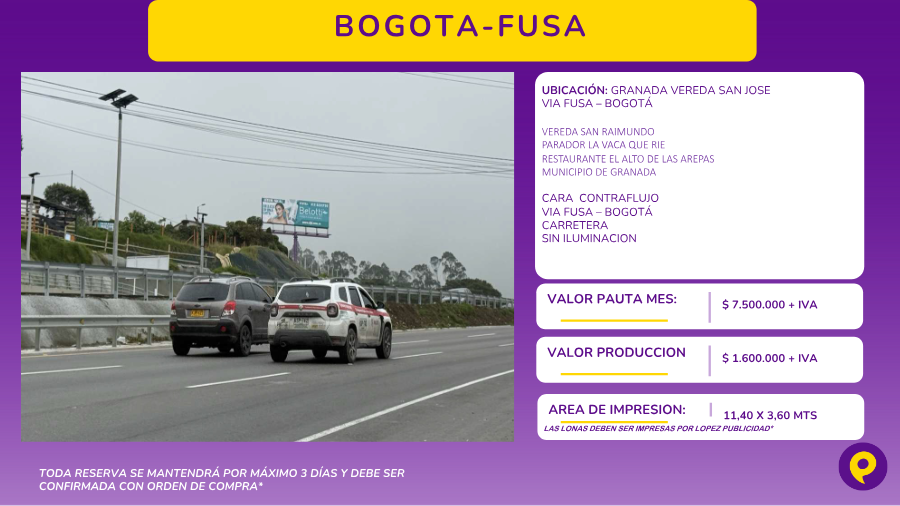 Valla Bogotá-Fusa, Granada Vereda San José