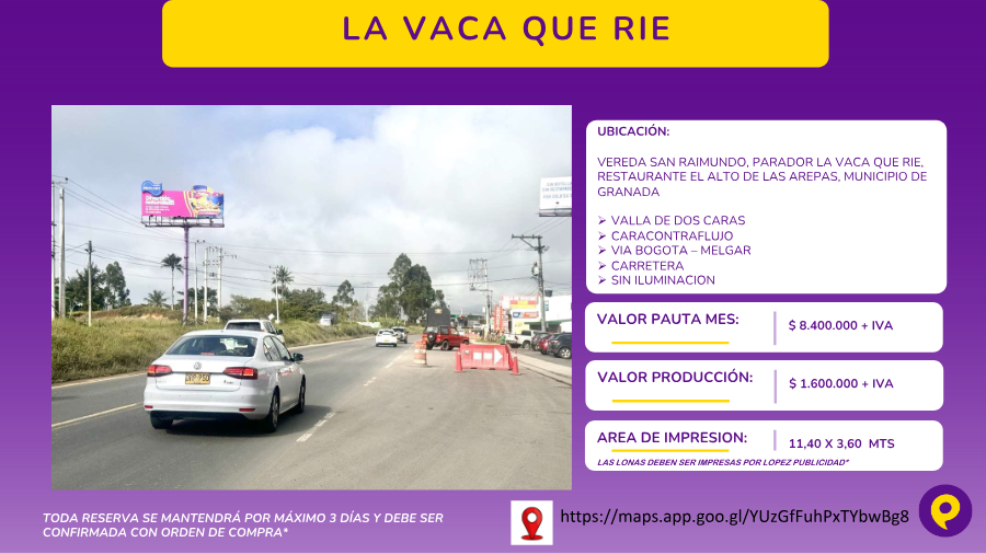 La Vaca Que Rie Billboard