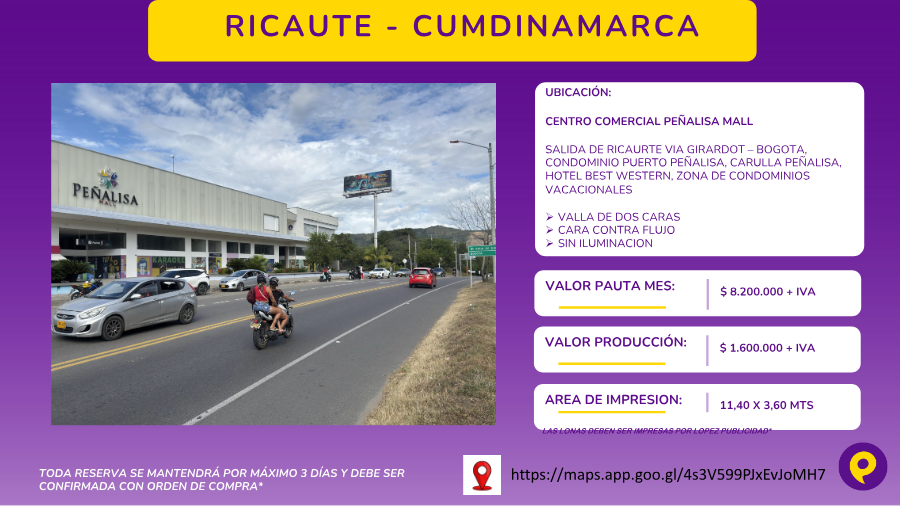 Valla en Centro Comercial Peñalisa Mall