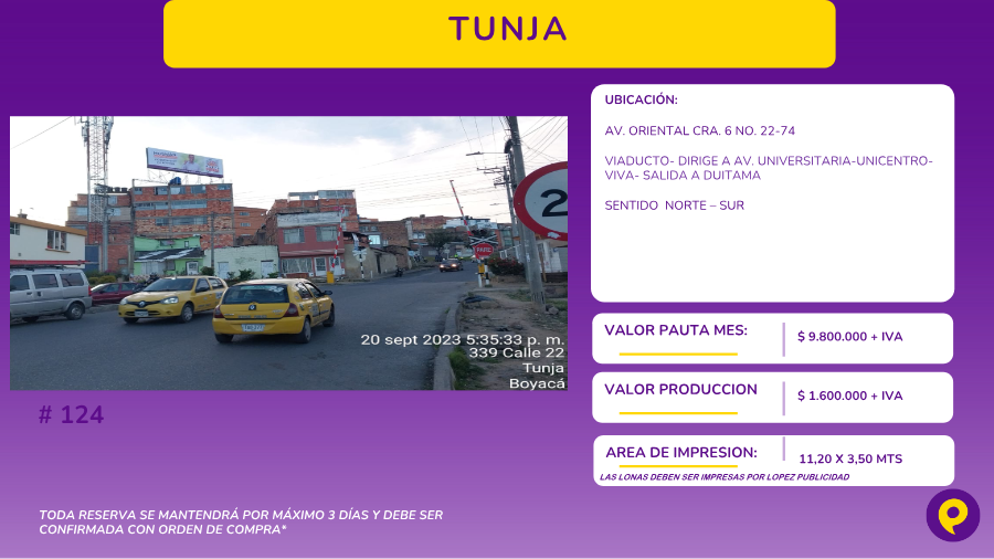 Valla en Tunja