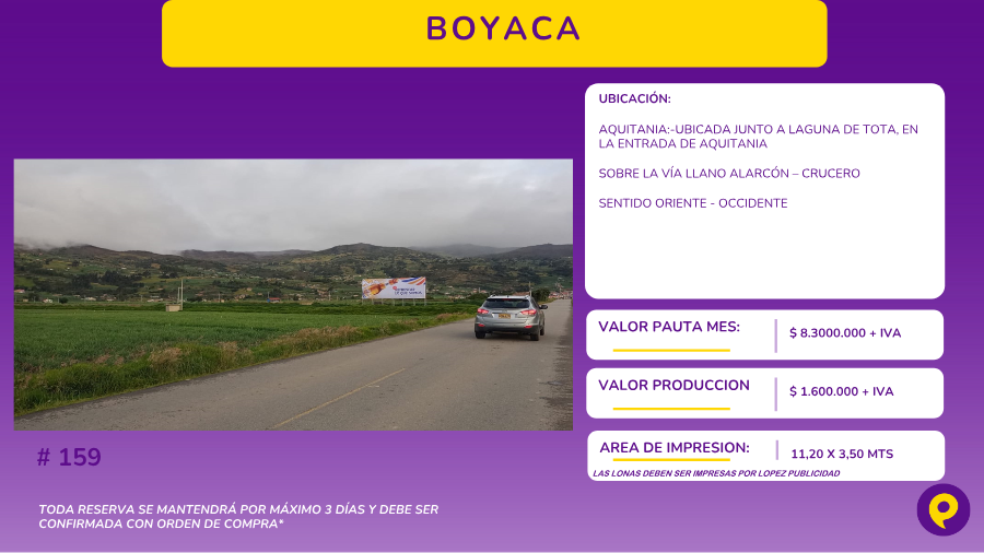 Valla en Aquitania - Laguna de Tota