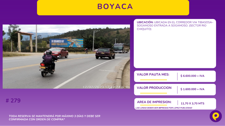 Boyacá Billboard #279