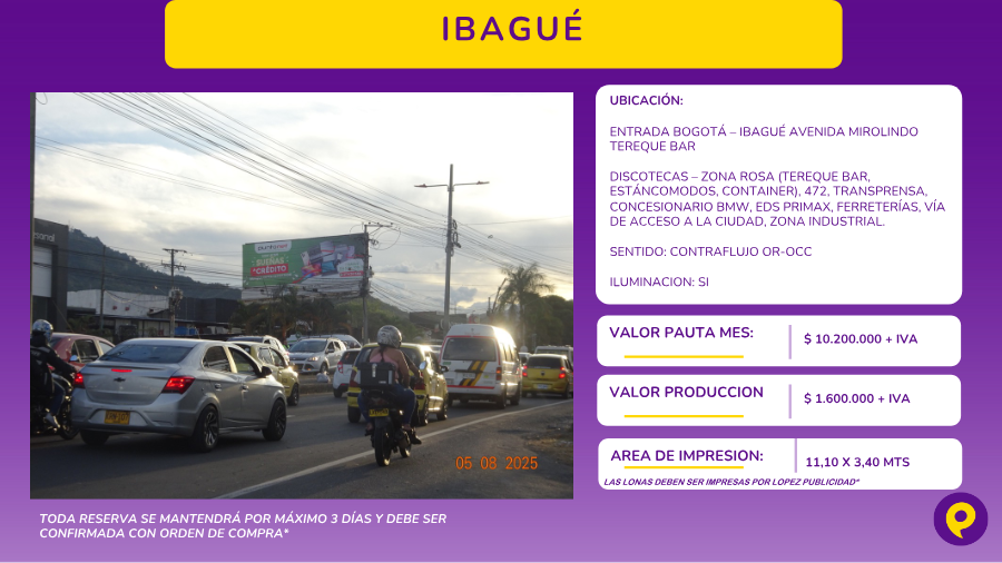 Billboard en Ibagué