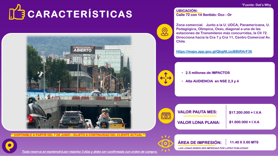 Valla en Bucaramanga - Carrera 27 con Calle 52