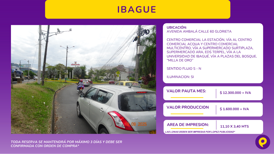 Valla Publicitaria en Avenida Ambalá