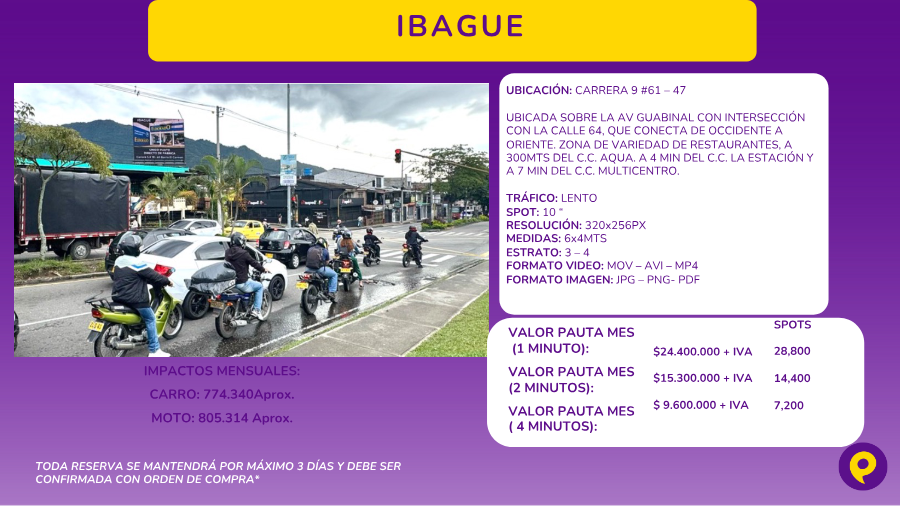 Pantalla Digital Av. Guabinal