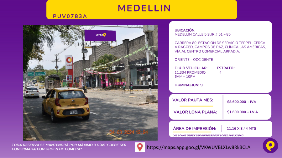 PUV0783A Medellín Billboard — foto 1