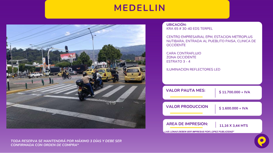 Valla Mediana en Medellín — foto 1