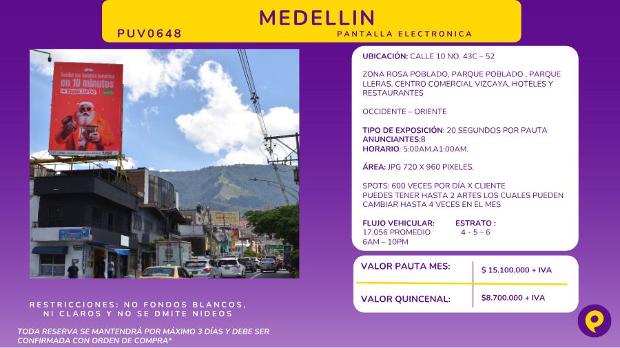 PUV0648 Pantalla Electrónica