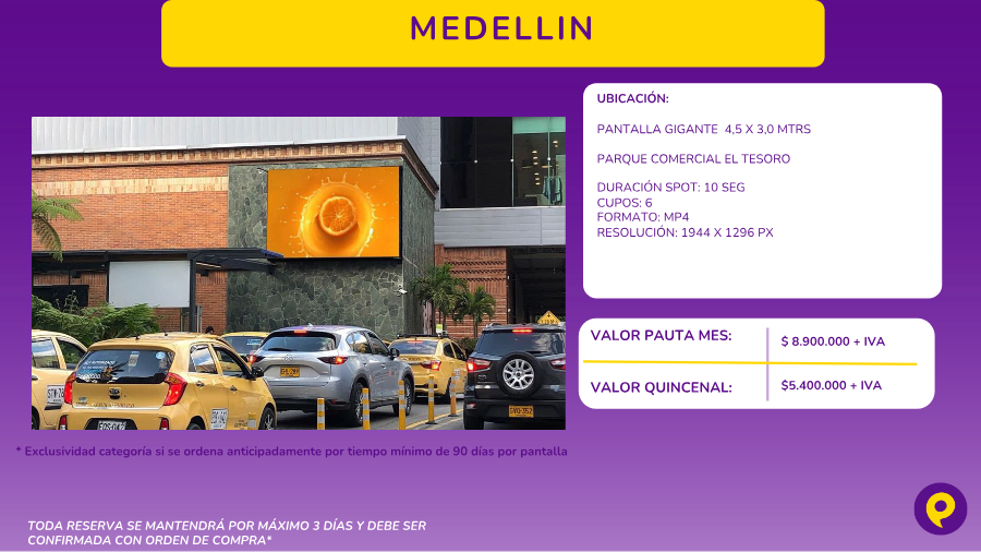 Pantalla Gigante El Tesoro