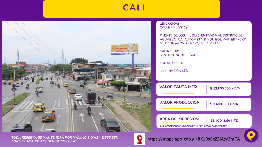 Valla Publicitaria Autopista Simon Bolivar