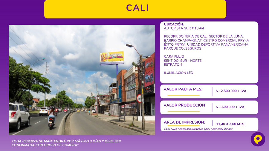 Billboard on Autopista Sur