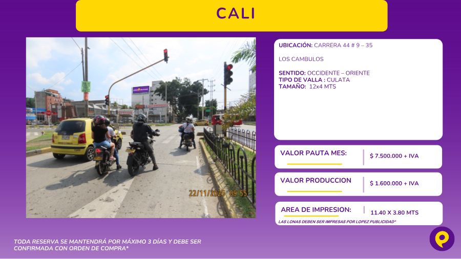 Valla Culata en Los Cambulos, Cali