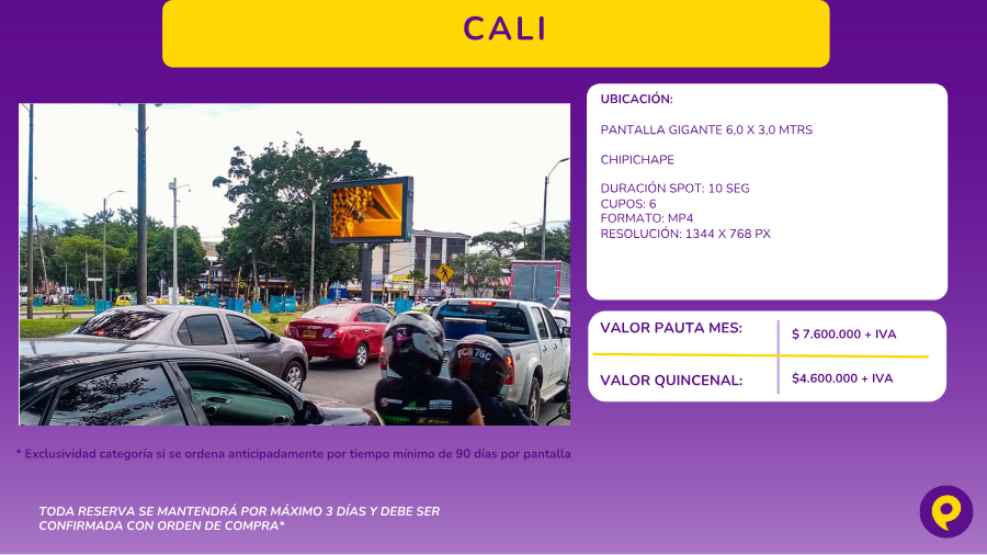 Pantalla gigante en Chipichape