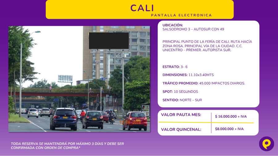 Pantalla Electrónica - Salsodromo 3 – Autosur con 49