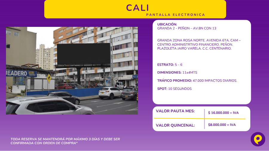 Pantalla Electrónica Cali