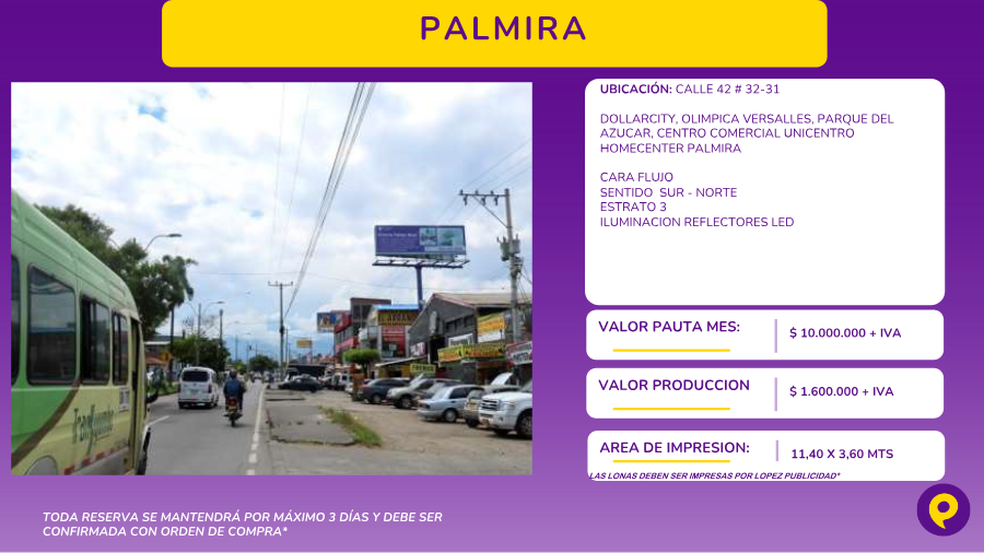 Billboard in Palmira
