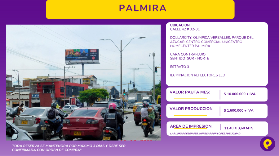 Valla Publicitaria Palmira