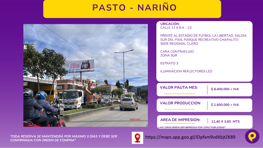 Valla en Pasto - Nariño