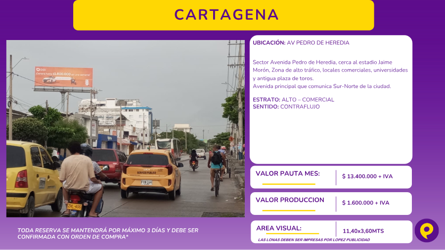 Valla Av Pedro de Heredia