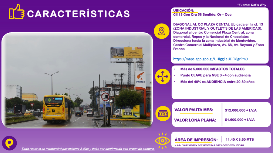 Billboard near Plaza Central