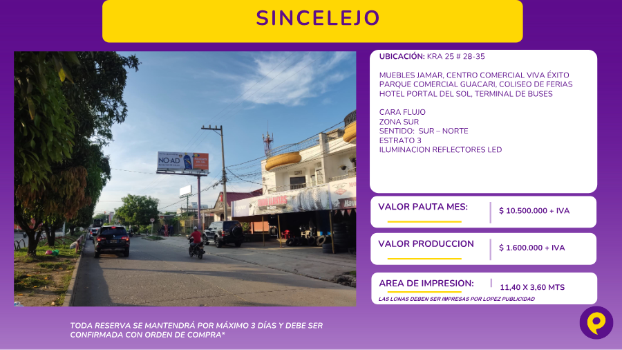 Billboard in Sincelejo