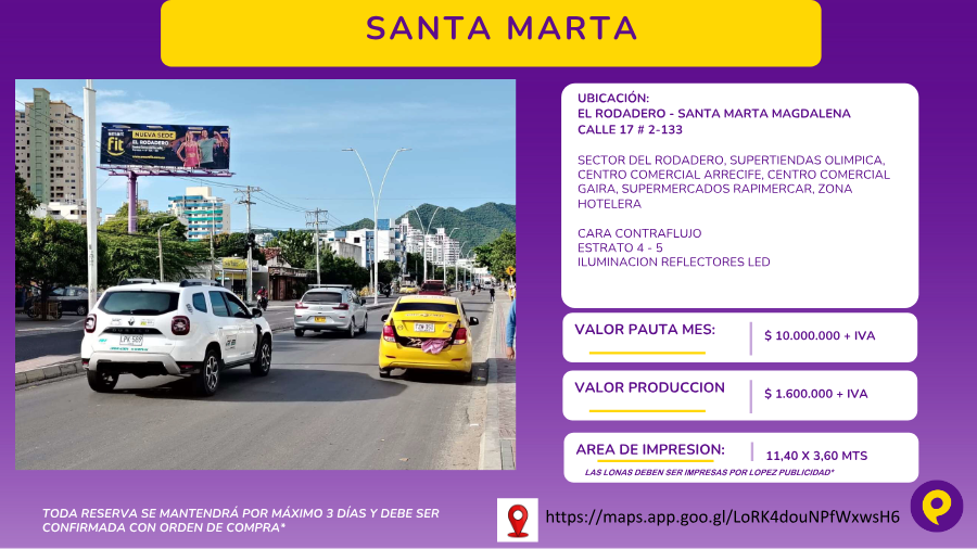 Billboard in Santa Marta