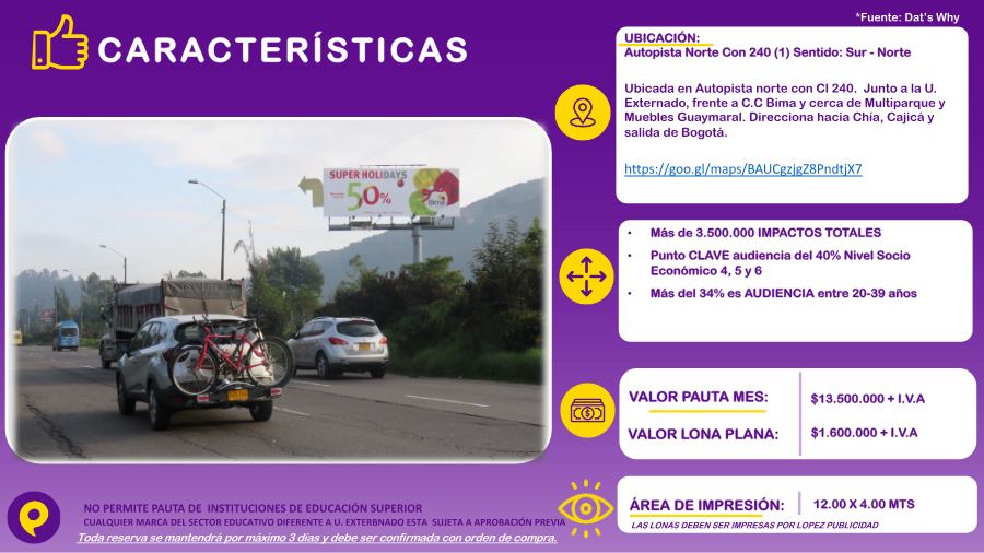 Valla Autopista Norte Con 240