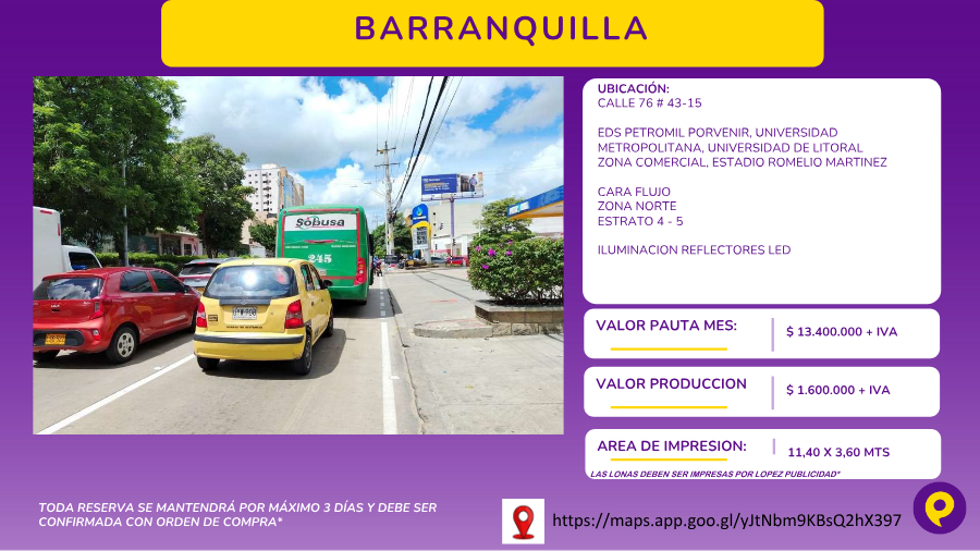 Billboard en Barranquilla