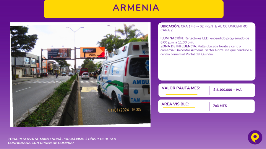 Valla LED en Armenia - Unicentro