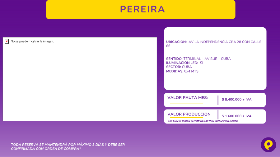 Espacio Publicitario en Pereira