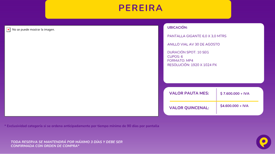 Pantalla gigante en Pereira