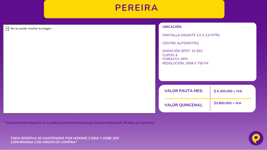 Pantalla Gigante - Centro Automotriz Pereira