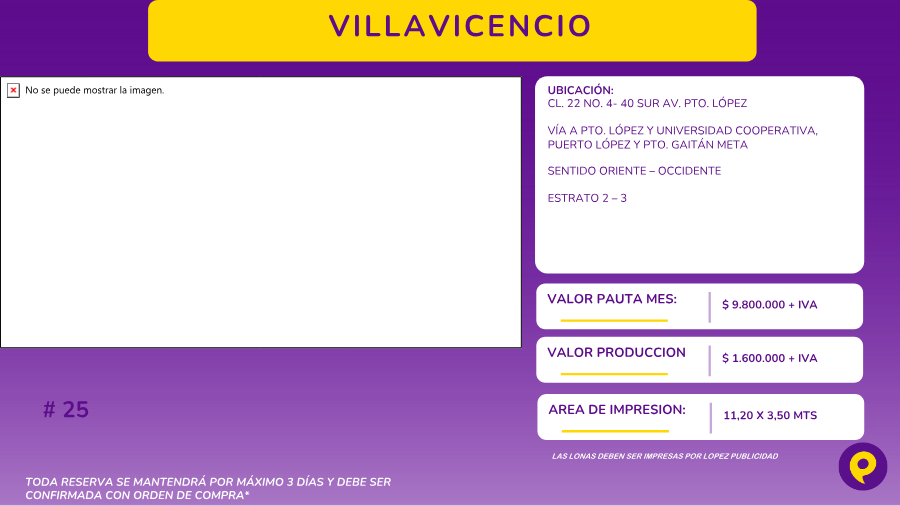 Valla en Villavicencio