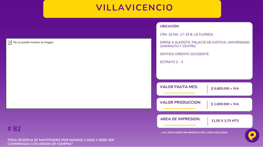 Valla en Villavicencio