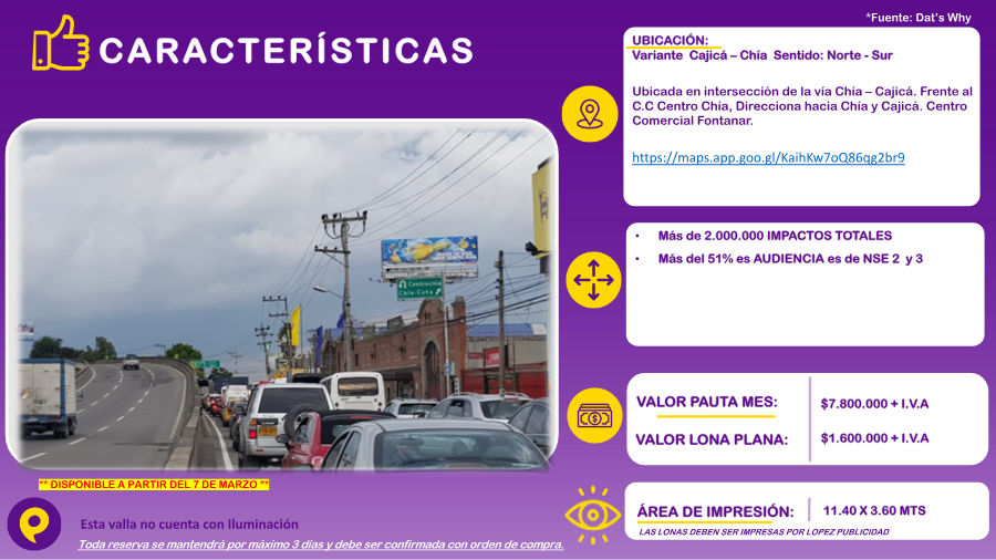 Valla en Variante Cajicá – Chía