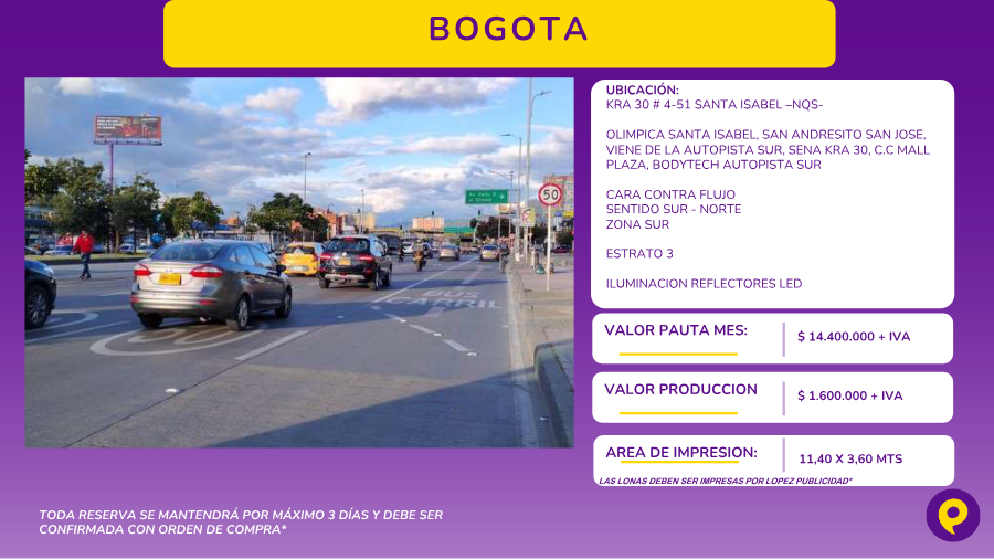 Billboard en Santa Isabel – NQS