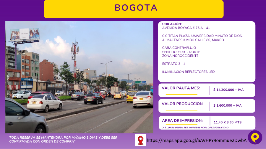 Billboard on Avenida Boyacá