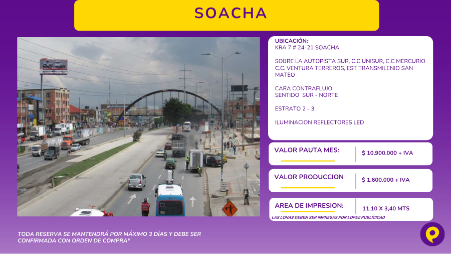 Valla Publicitaria Soacha