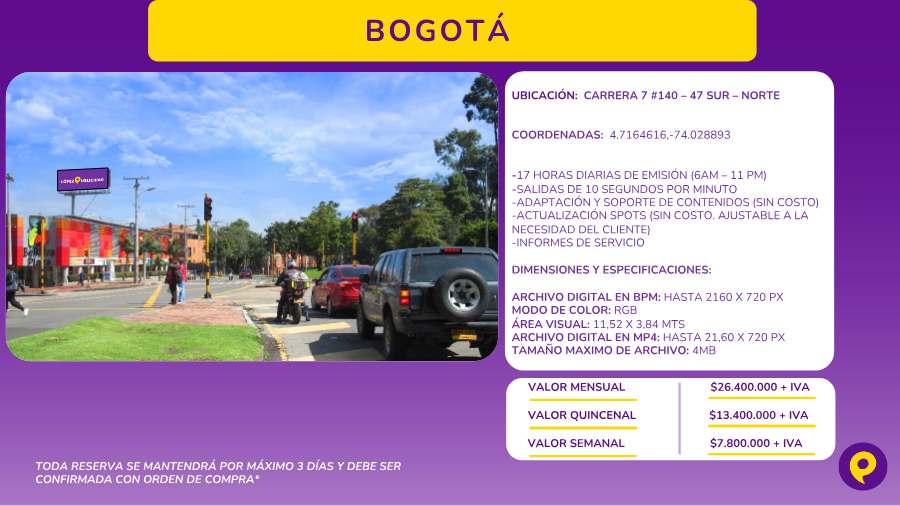 Pantalla Digital LED en Bogotá