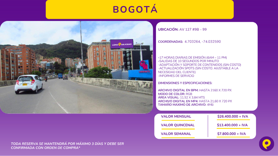 LÓPEZ PUBLICIDAD - Pantalla LED en Bogotá