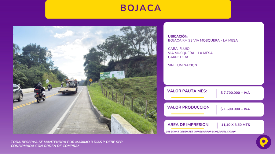 Valla en Bojacá