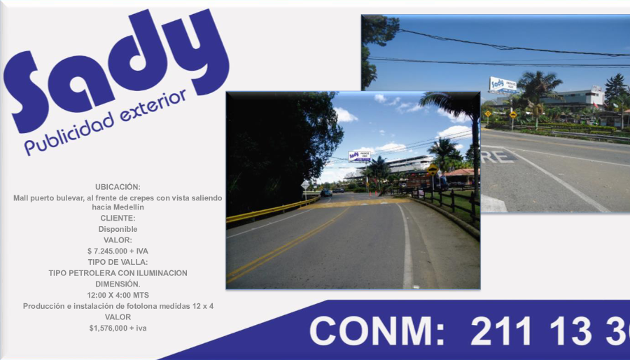 Valla Publicitaria en Mall Puerto Bulevar