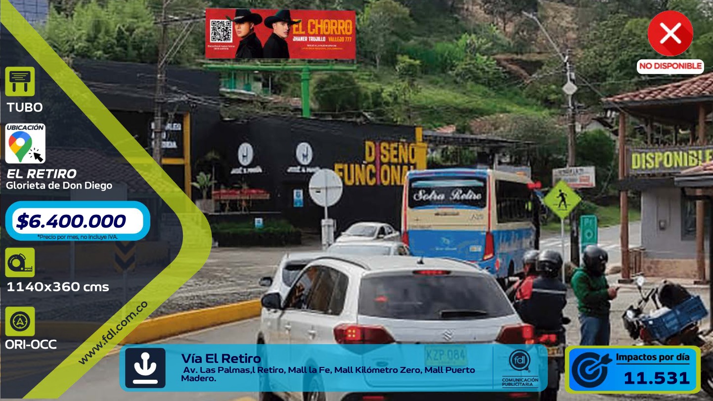 Valla Tubo Glorieta Don Diego · Zona Centro – El Retiro