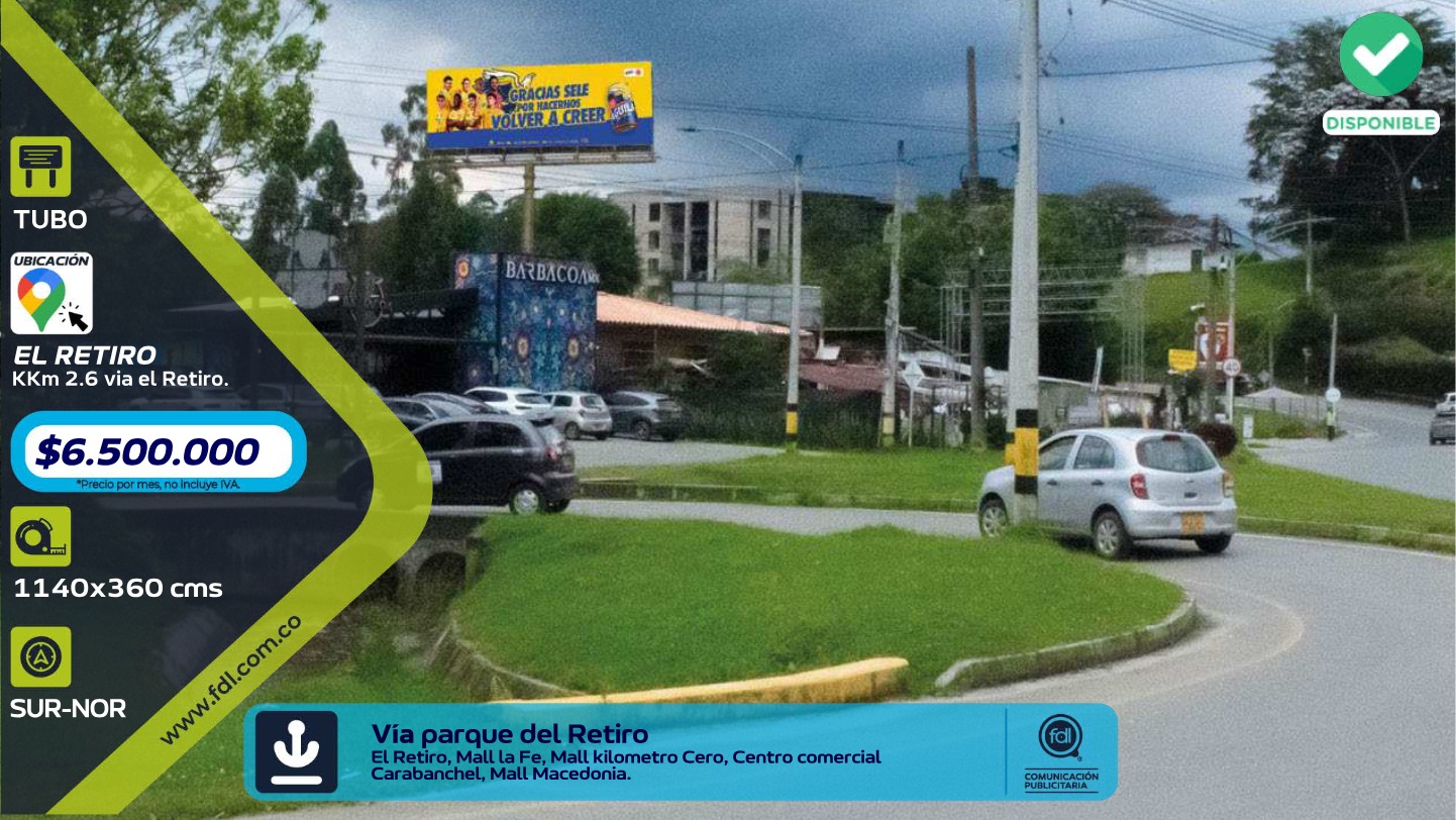 Valla OOH Km 2.6 · Vía Mall La Fe CC Carabanchel – El Retiro