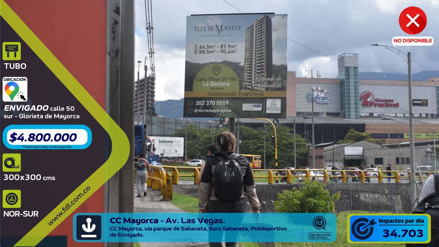 Valla Urbana Glorieta Mayorca · Polideportivo Envigado – Envigado