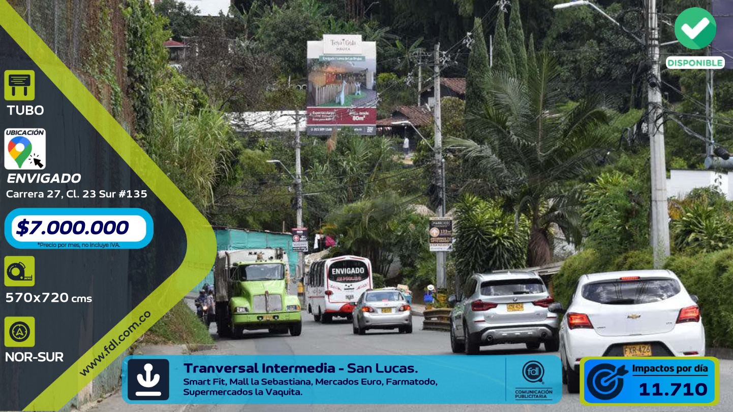 Valla OOH Transversal Intermedia · Mall La Sebastiana Euro – Envigado